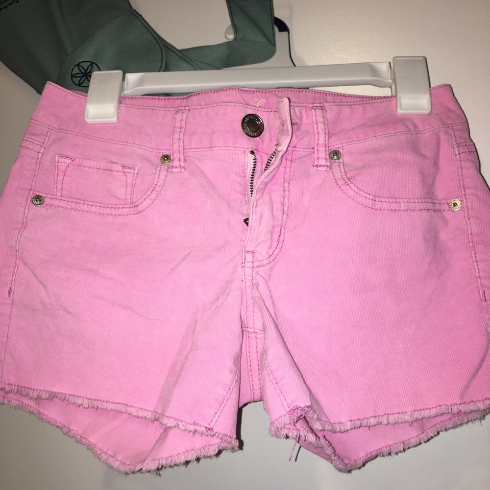 Corduroy mid rise shorts